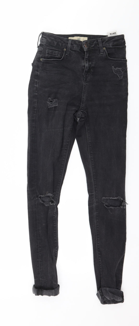 Womens UK Size 26 in Topshop Regular Fit Skinny Black Jeans