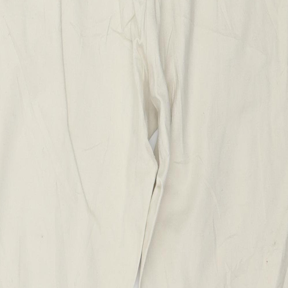 Flame Womens Beige Trousers Size 12 L28 in