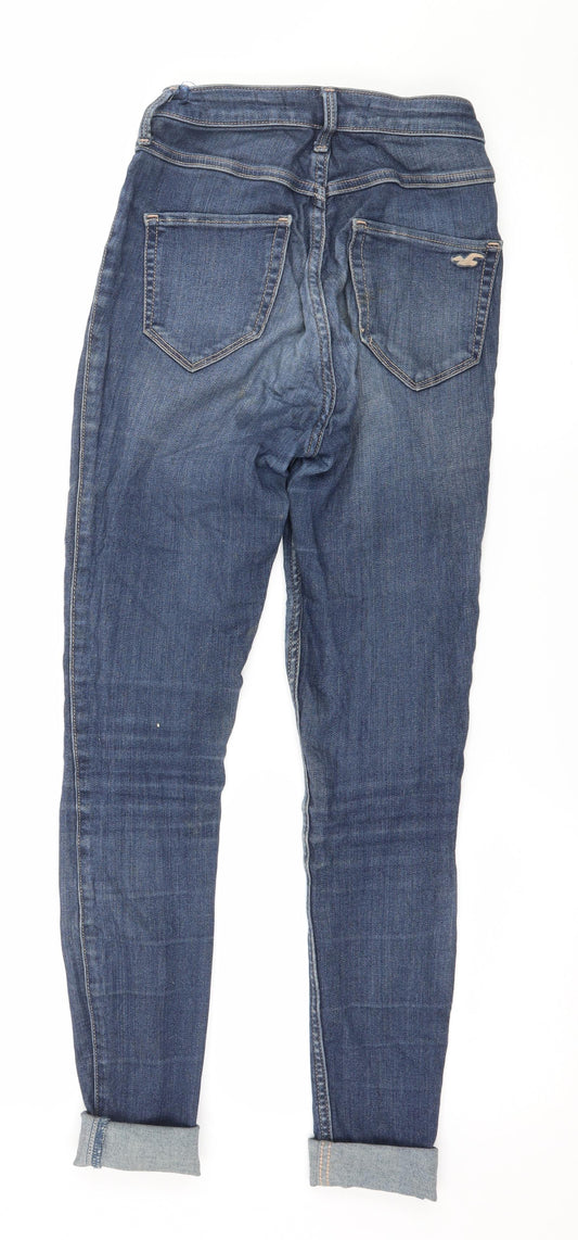 Hollister Womens Blue Denim Skinny Jeans Size 25 in L28 in
