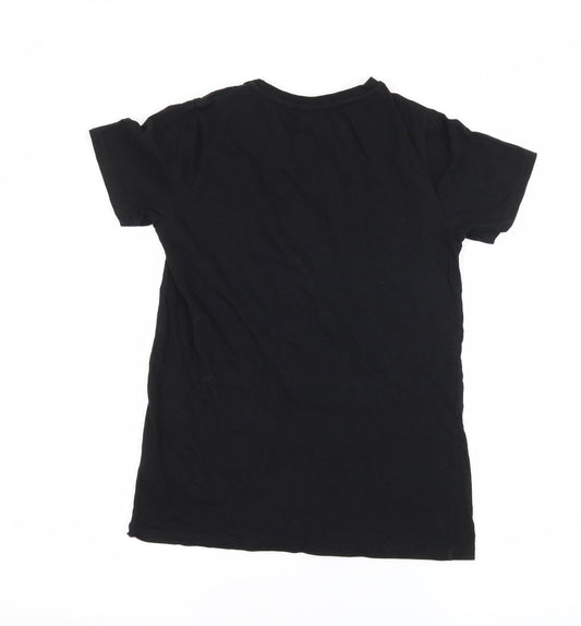 Womens UK Size 6 New Look Black Basic T-Shirt