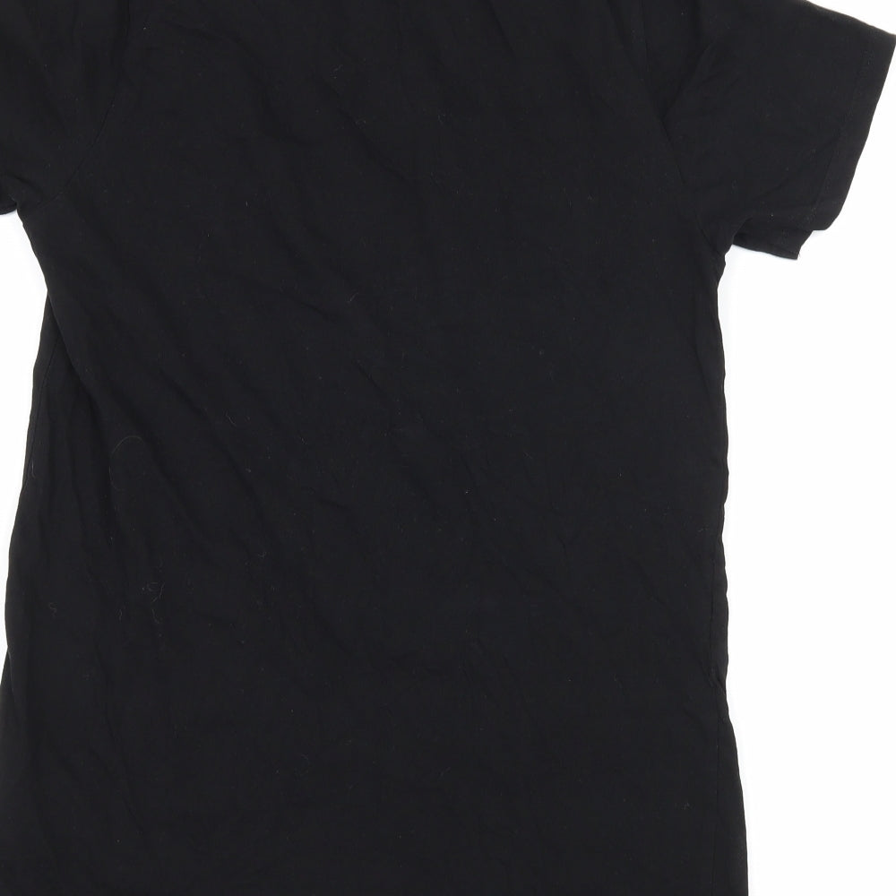 Womens UK Size 6 New Look Black Basic T-Shirt