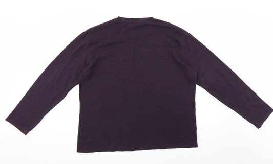 F&F Mens Purple Pullover Jumper Size XL