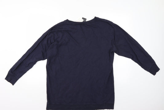 H&M Womens Blue Pullover Sweatshirt Size M