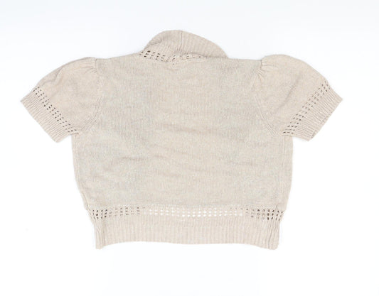 Wallis Womens Beige Knit Shrug Jumper Size S