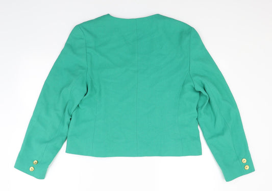 First Avenue Womens Green Jacket Blazer Size 18