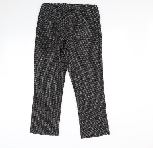 Womens UK Size 12 Bonmarché Regular Fit Dress Pants Black Trousers