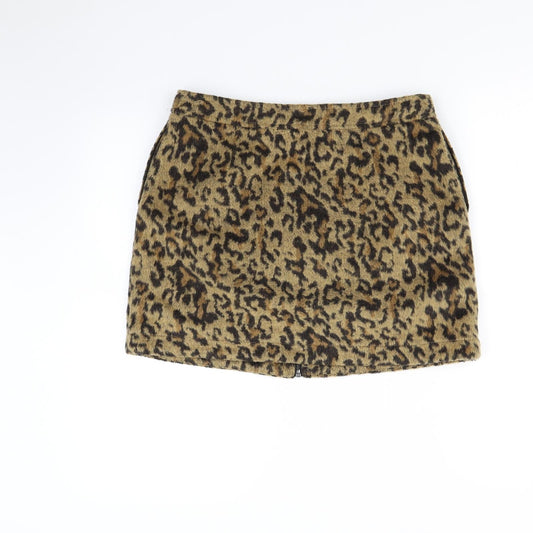 NEXT  Womens Brown Animal Print  Mini Skirt Size 10