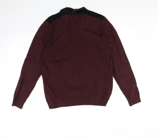 M&S Mens Red Pullover Jumper Size M