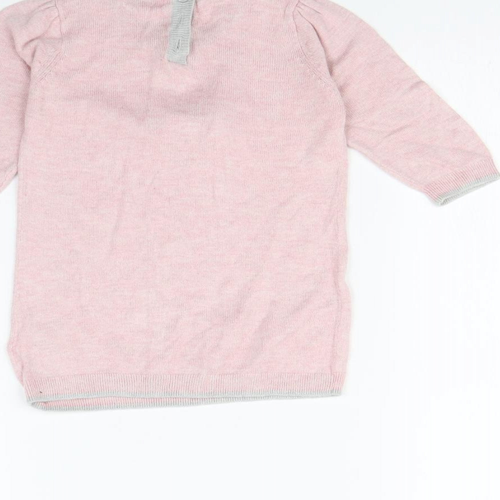 Next Baby Pink Pullover Jumper Size 6-9 Months