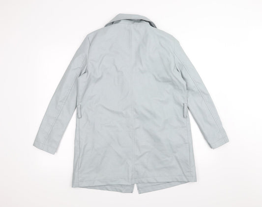 Womens UK Size 6 PRETTYLITTLETHING Grey Overcoat