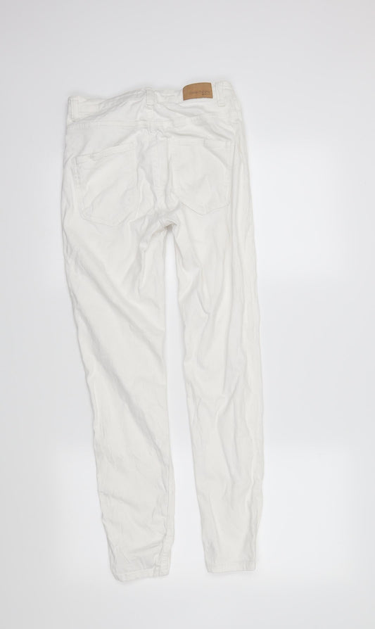 Womens UK Size M molly Regular Fit Skinny White Jeans