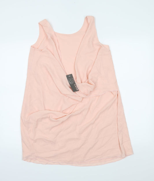 Womens UK Size S Love Pink Basic Tank