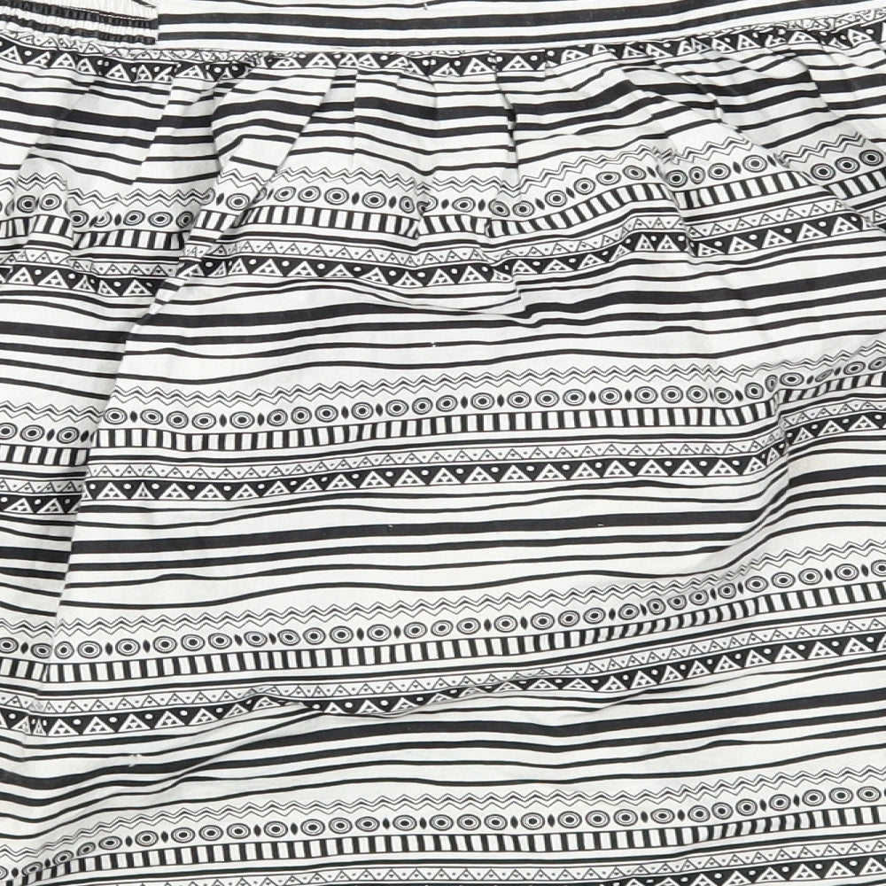 Atmosphere Womens Black Geometric Flare Skirt Size 8