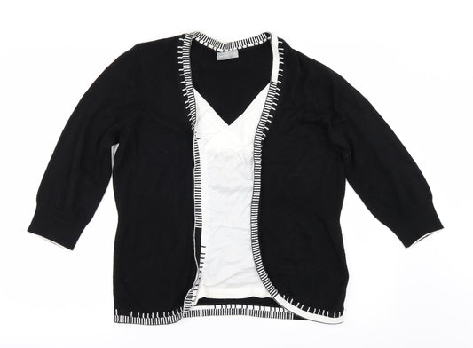 Per Una Womens Black Pullover Jumper Size 14