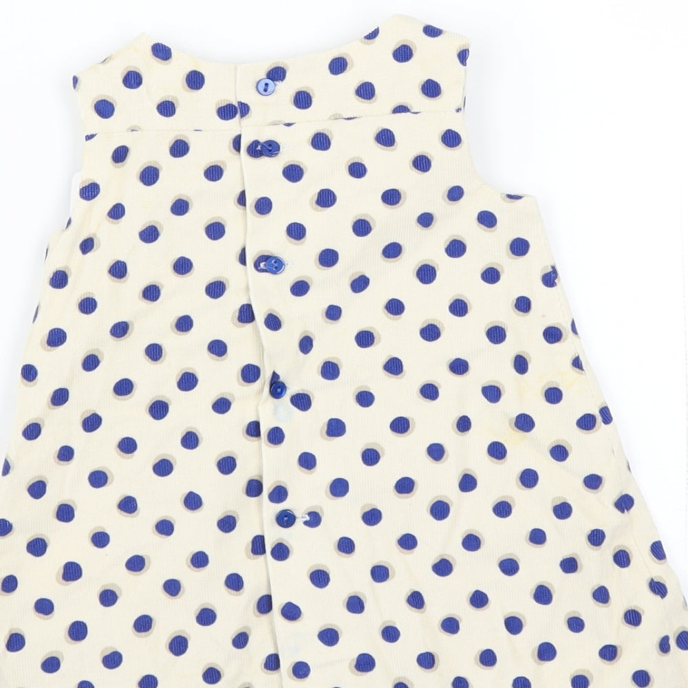 Zara Girls Ivory Polka Dot Trapeze & Swing Size 6-9 Months