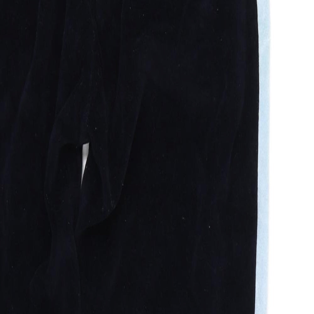 Boohoo Womens Blue Houndstooth Trousers Size M L28 in