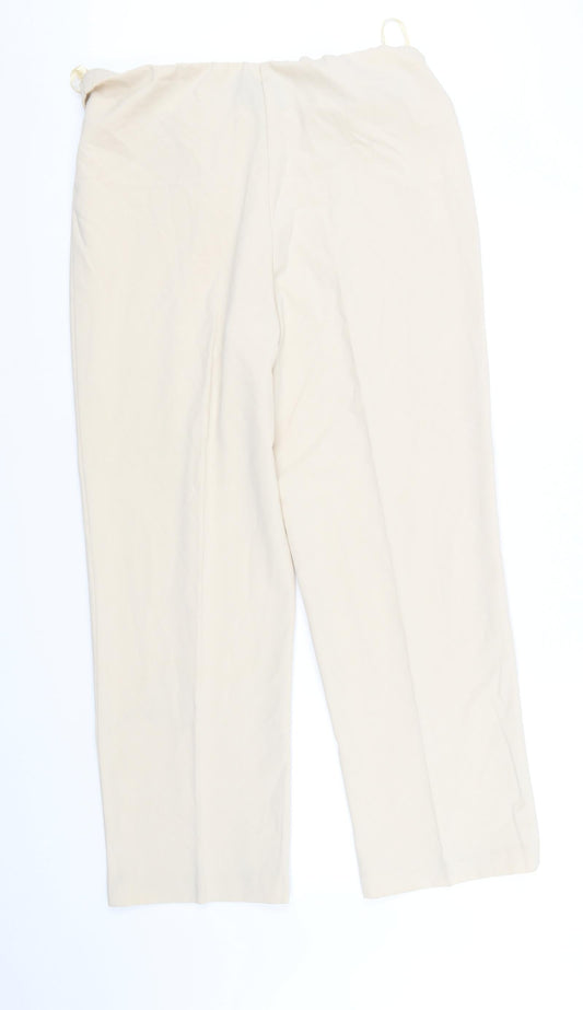 Womens UK Size 14 EWM Regular Fit Beige Trousers