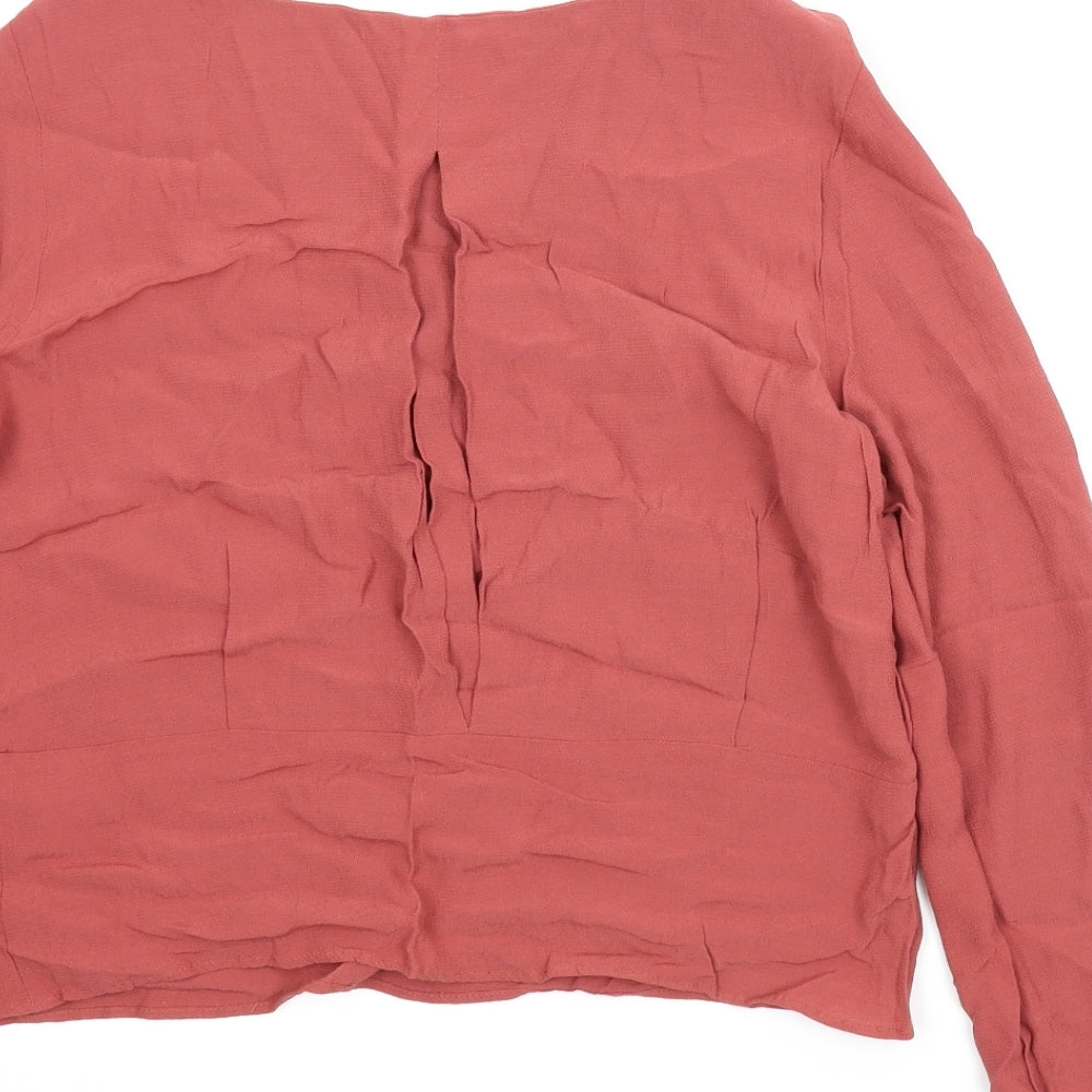 Womens UK Size 12 M&S Red Basic Blouse