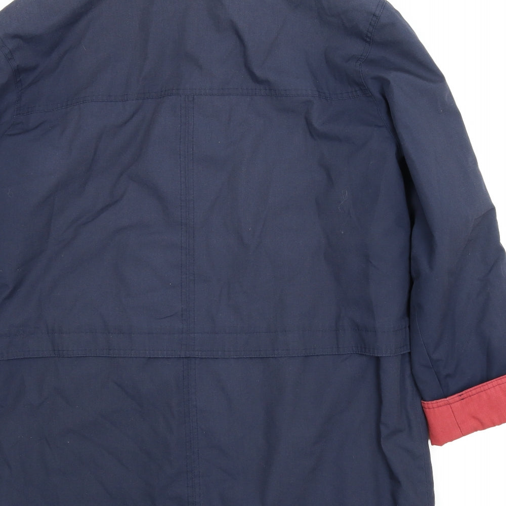 Womens UK Size 14 Preworn Blue Parka Coat
