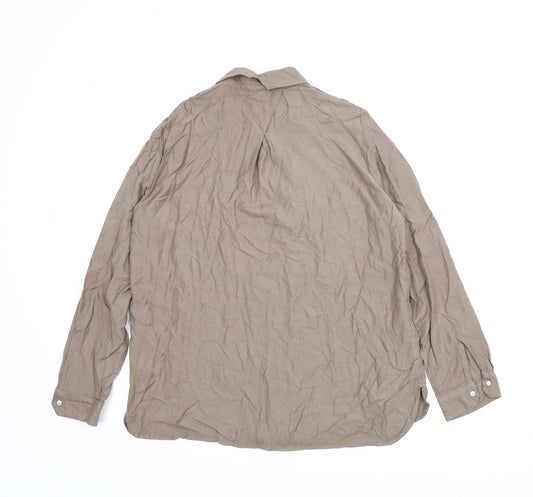 Womens UK Size 12 River Island Brown Basic Blouse