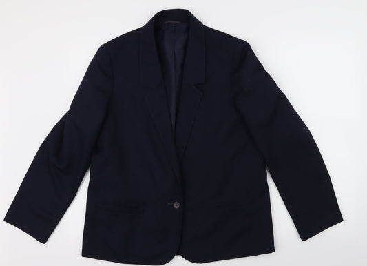 Womens UK Size 14 St Michael Regular Blue Suit Jacket