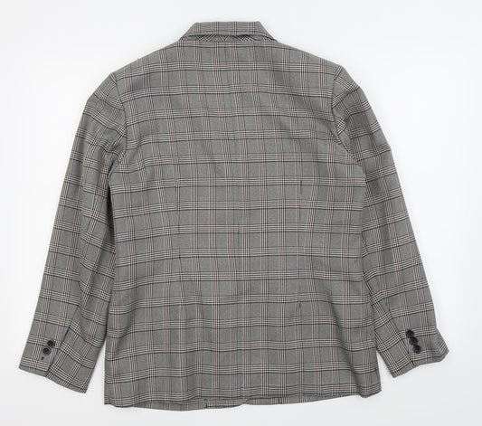 Daxon Womens Grey Check  Jacket Blazer Size 14