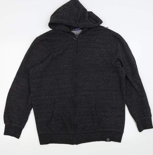 Mens UK Size M Avenue Grey Full Zip Jumper