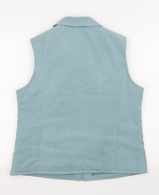 Womens UK Size 14 EWM Blue Gilet