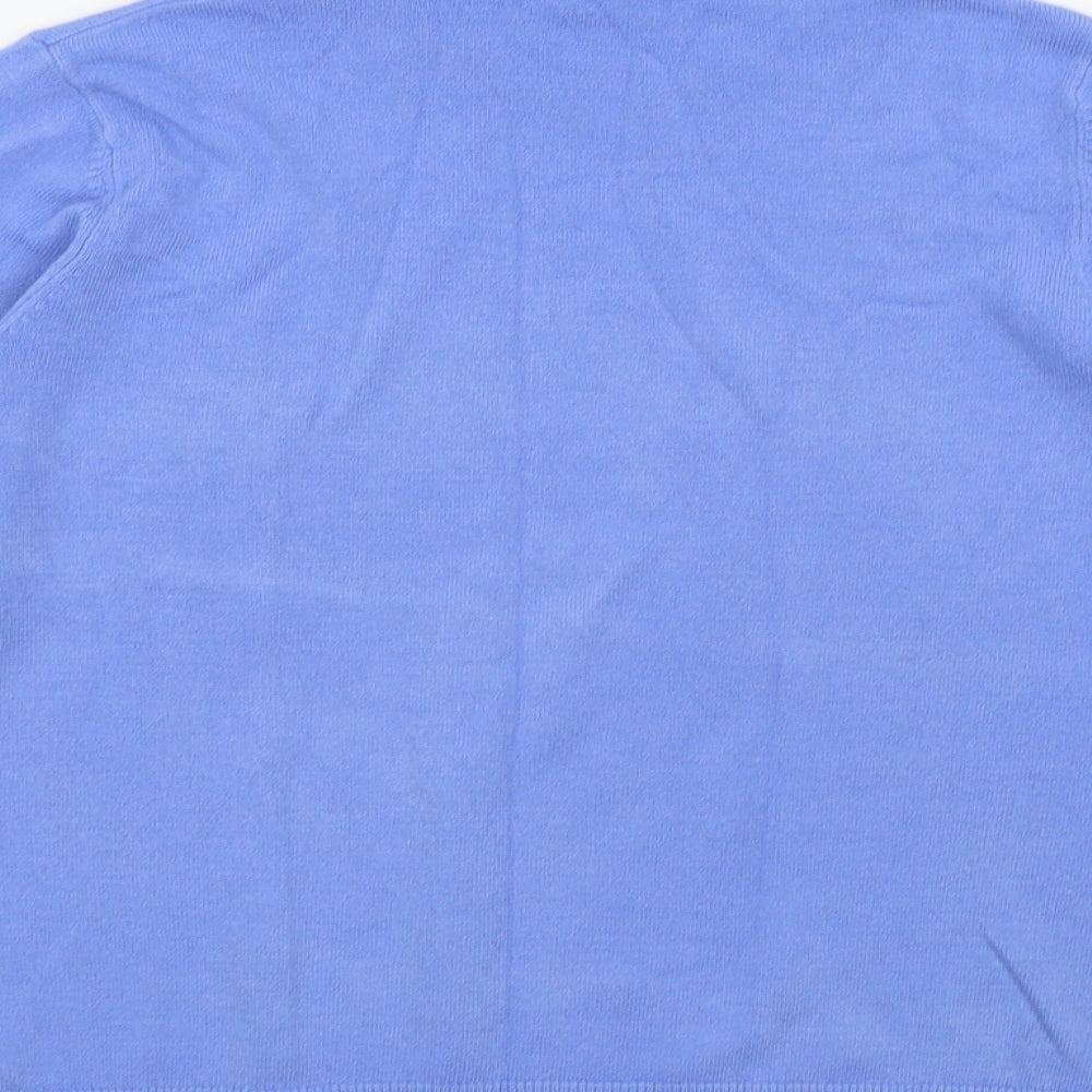 Womens UK Size 12 BHS Blue Basic T-Shirt
