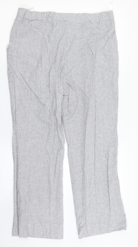 Womens UK Size 14 Anna Rose Regular Fit Dress Pants Grey Trousers