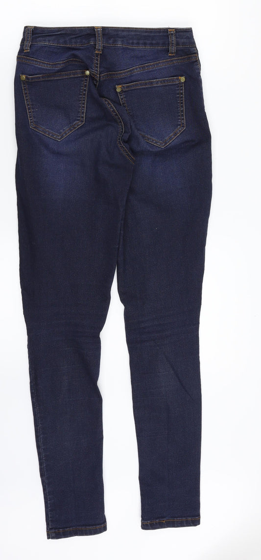 Miss Selfridge Womens Blue  Denim Skinny Jeans Size 8 L29 in