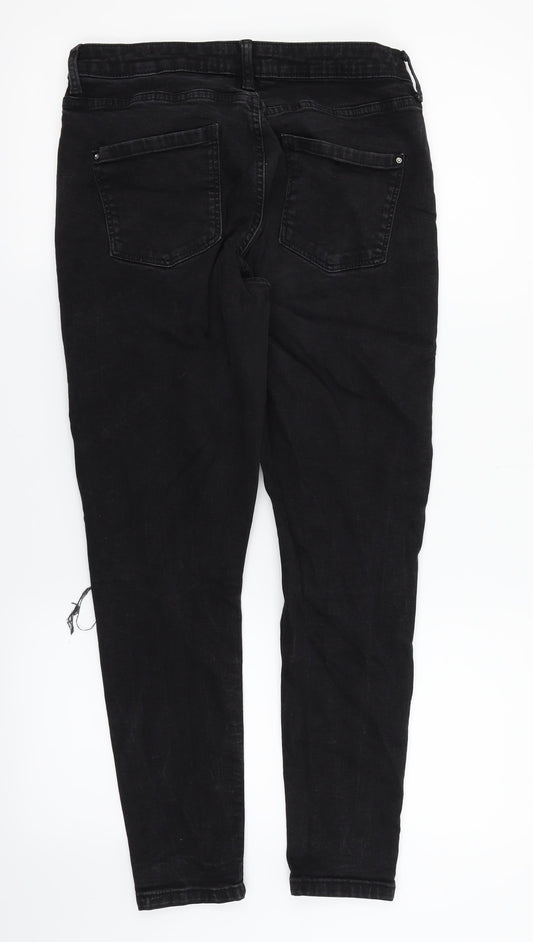 Dorothy Perkins Womens Black  Denim Skinny Jeans Size 8 L26 in