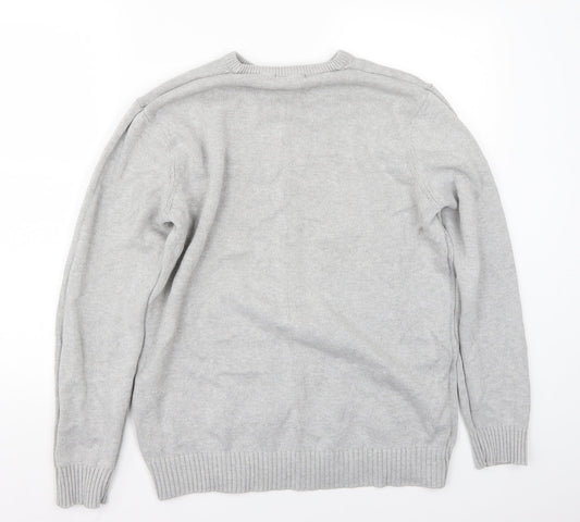 Easy Mens Grey Pullover Jumper Size L