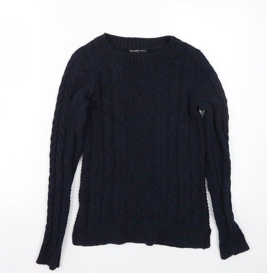Roman Womens Blue Pullover Jumper Size S