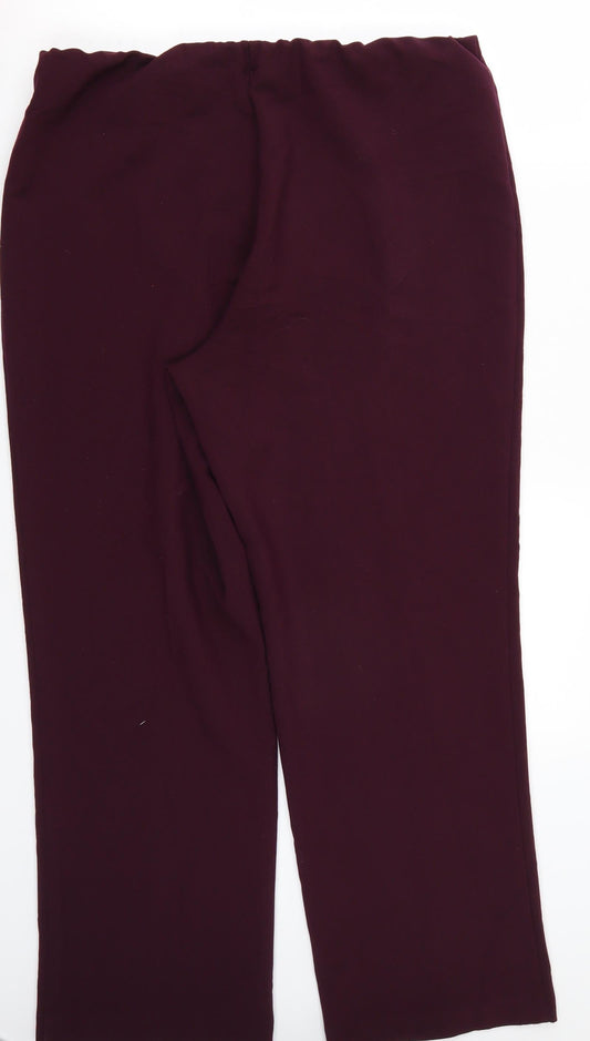 Classics Womens Purple Trousers Size 14 L27 in