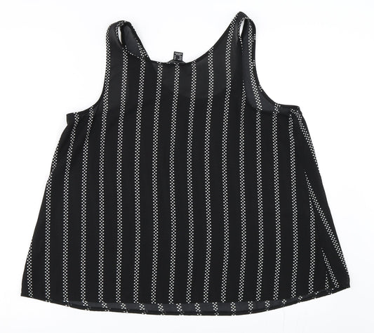 Womens UK Size 14 Atmosphere Black Basic Blouse
