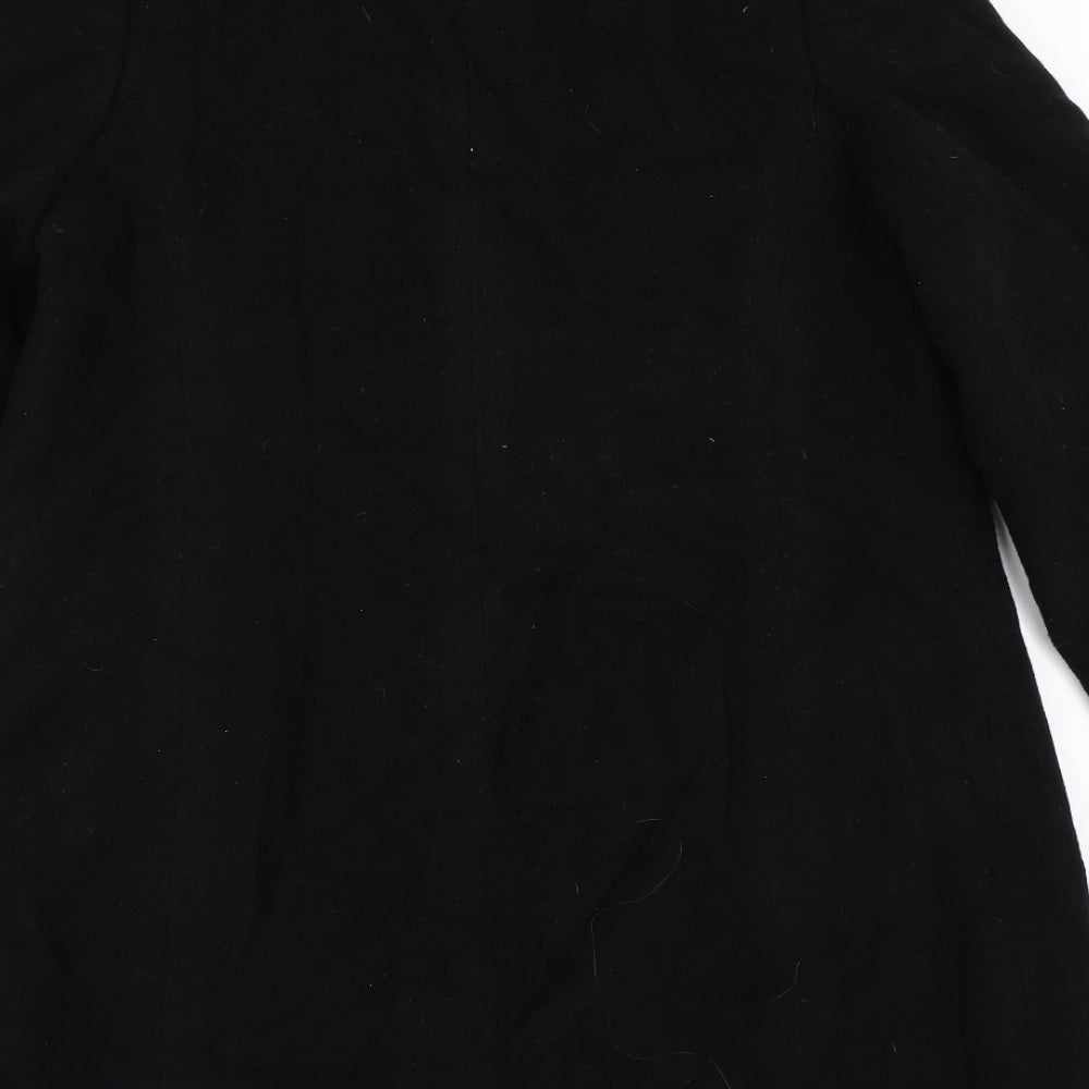 Womens UK Size 14 BHS Black Overcoat
