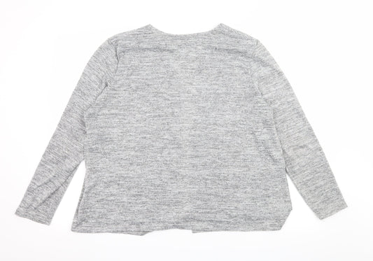 Atmosphere Womens Grey Knit Cardigan Jumper Size 14