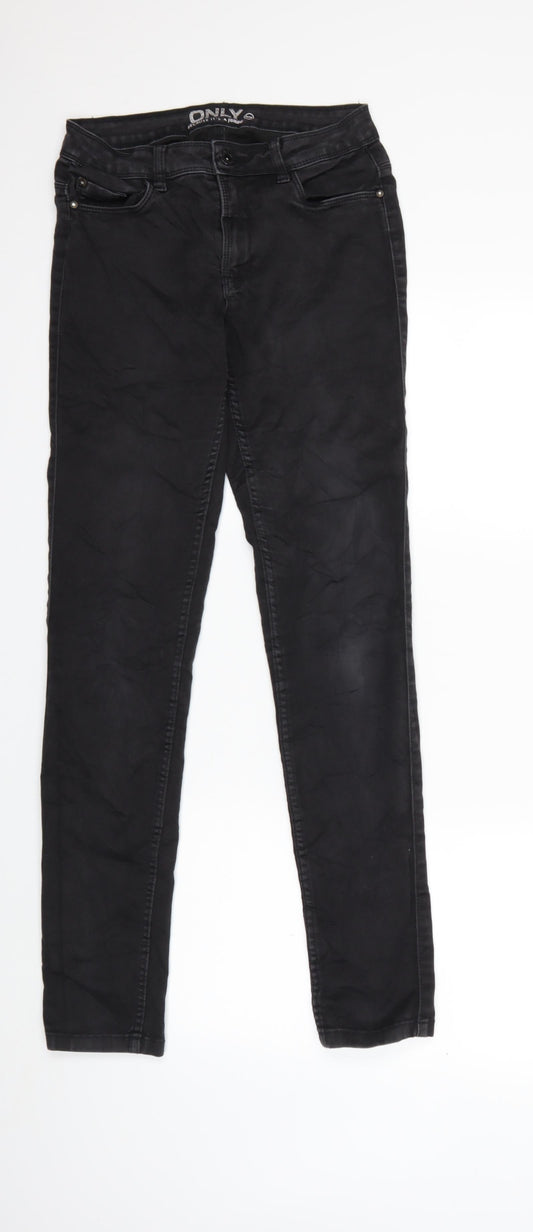 Womens UK Size 28 in Only Regular Fit Skinny Black Jeans