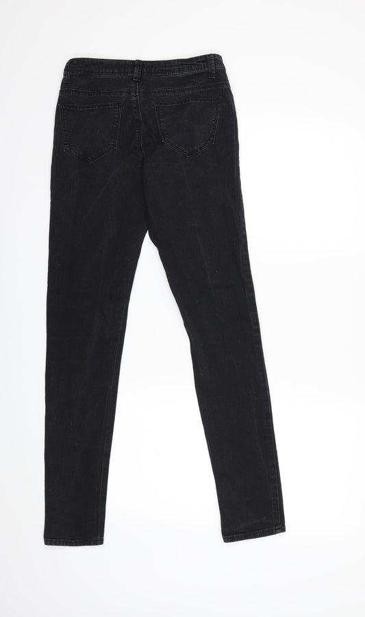 Womens UK Size 8 Denim & Co. Regular Fit Skinny Black Jeans