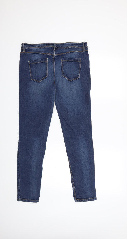 Womens UK Size 34 in Preworn Regular Fit Skinny Blue Jeans