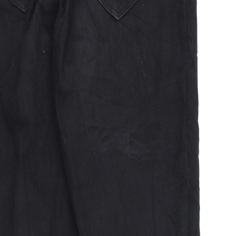 Womens UK Size Cropp Regular Fit Skinny Black Jeans