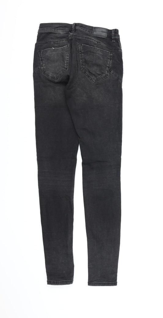 Bershka Womens Black Denim Skinny Jeans Size 8 L28 in