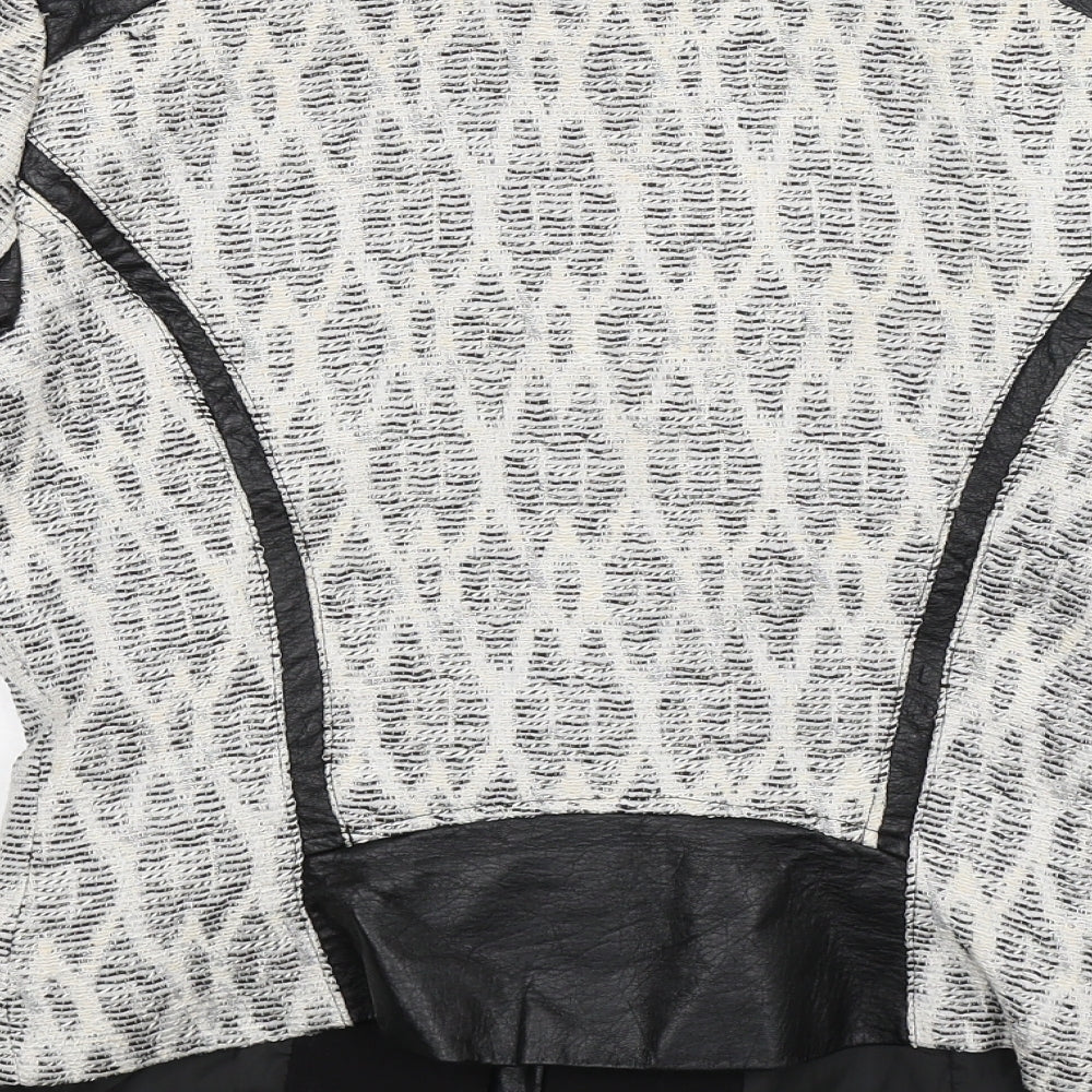 H&M Womens Multicoloured Geometric Jacket Blazer Size 10