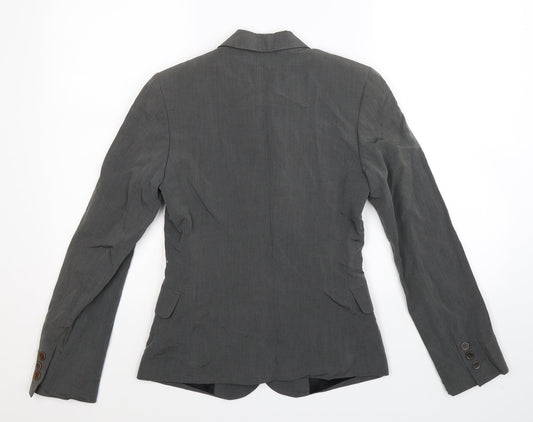 Womens UK Size 10 Preworn Regular Grey Suit Jacket