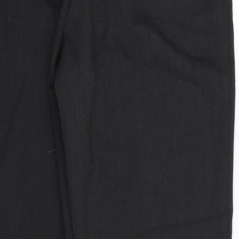 Womens UK Size 32 in Artigiano Regular Fit Dress Pants Black Trousers
