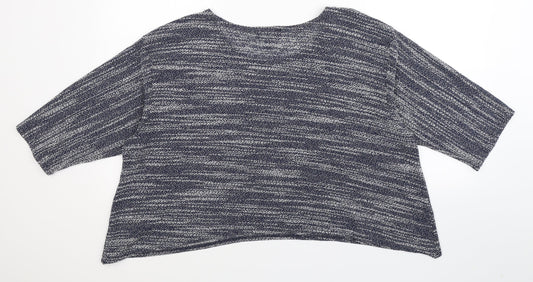 Saloos Womens Blue Pullover Jumper Size 16 - Crop