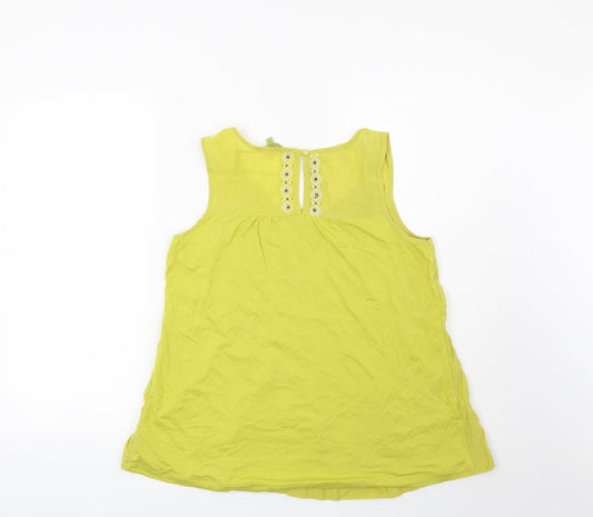 NEXT Womens Green Geometric Basic Blouse Size 12