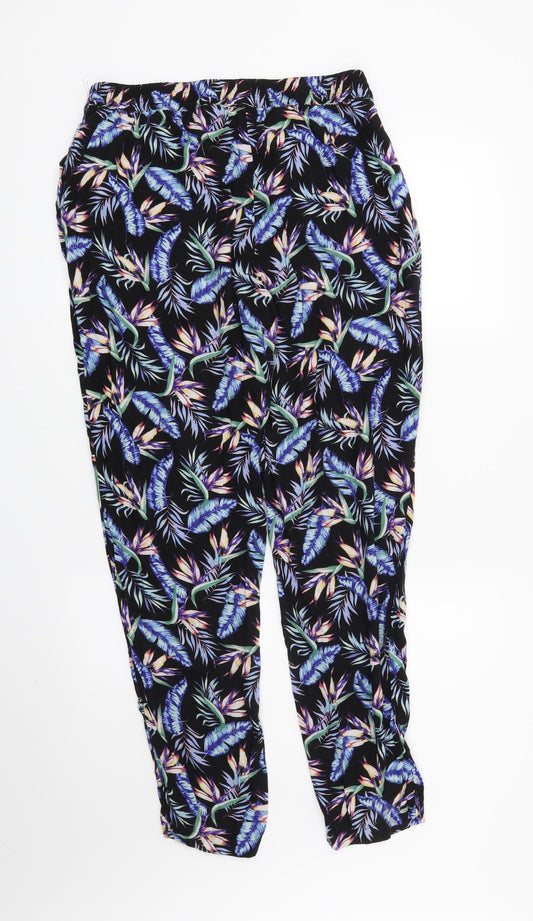 Womens UK Size 12 H&M Regular Fit Black Trousers