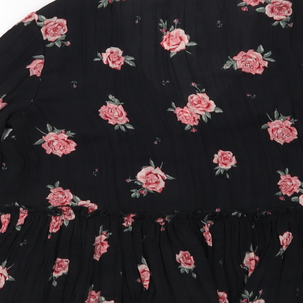 Womens UK Size 10 H&M Black Basic Blouse